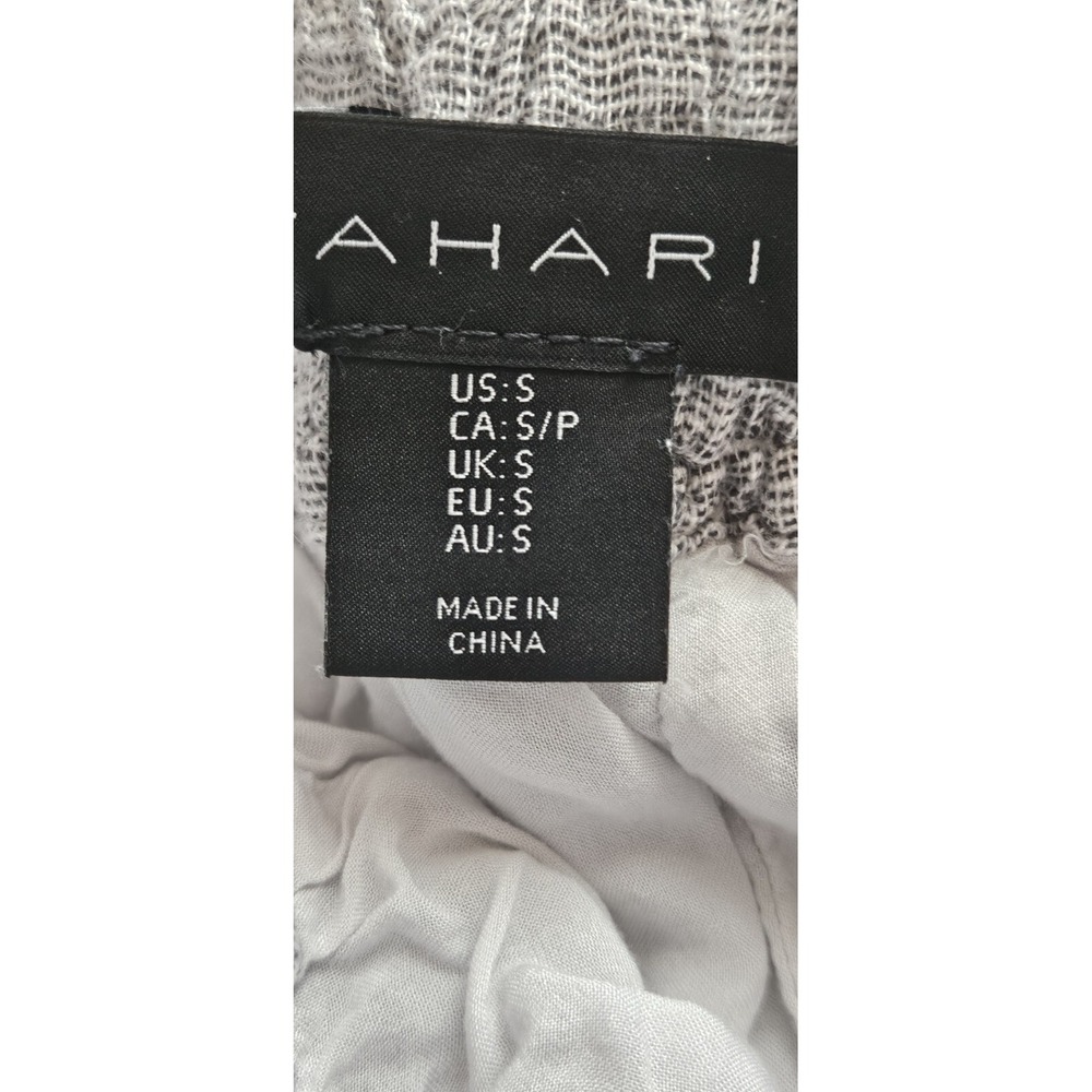 TAHARI women white 100% LINEN rayon Lining wide leg pants Small‎ pullon Small - Picture 6 of 11